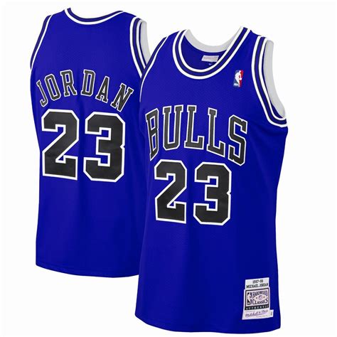 Michael Jordan Chicago Bulls Royal Blue Jersey – All Stitched – ShoeJS ...