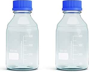 Salco 500ML Storage Glass Bottles – 2pcs Round Media Storage Bottle ...
