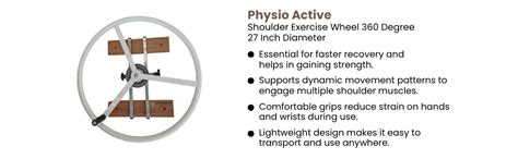 PHYSIO ACTIVE® Shoulder Exercise Wheel 360 Degree Shoulder Power 27 ...