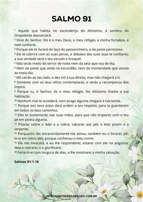 Salmo 91 para imprimir: 11 Imagens grátis