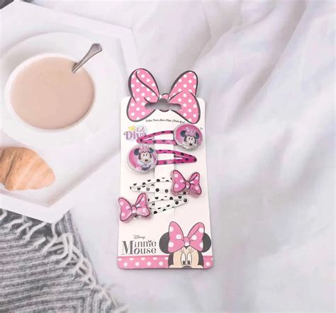 Minnie Mouse Polka Dor Hair Clips by Li'l Diva For Girls 3 Years And ...