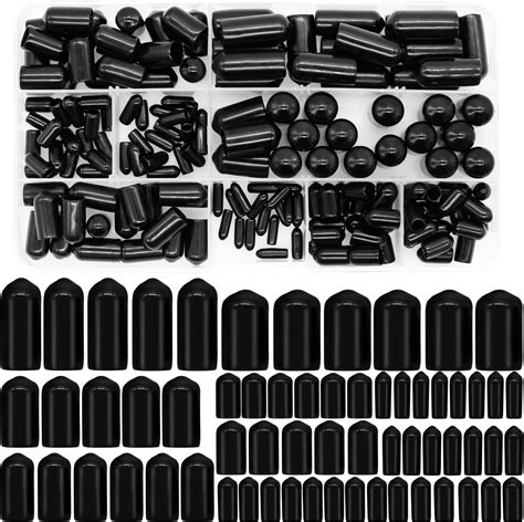 RUNYU 200 Stück Gummi Endkappen, 2/2,5/3/4/5/6/7/8/9/10mm Gummikappe ...