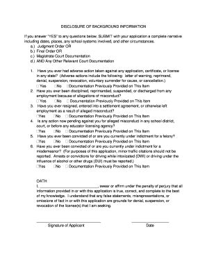 Fillable Online pocahontas-k12 wvnet DISCLOSURE OF BACKGROUND ...