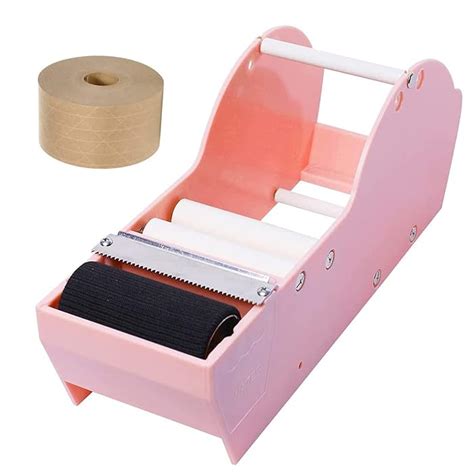 Buy QILIMA Desktop Pink Water Activated Tape Dispenser with Reinforced ...