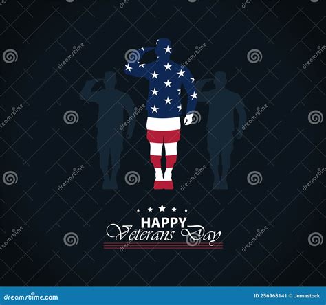 Happy veterans day card stock vector. Illustration of patriotic - 256968141