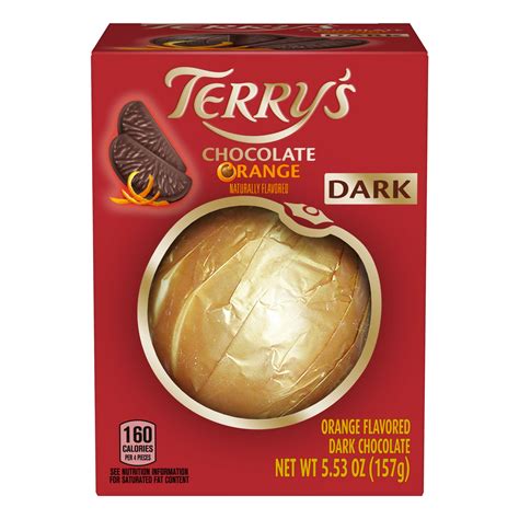 Terry's Chocolate Orange, Orange Flavored Dark Chocolate, 5.53oz Box ...