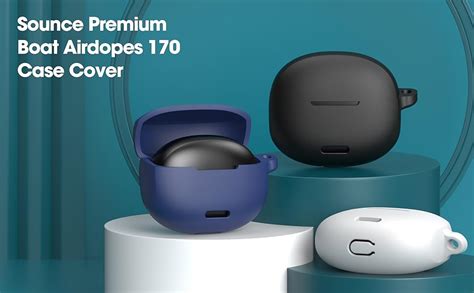 Sounce Earphone Case Cover Compatible for Boat Airdopes 170, Soft ...