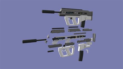 3D Printed Airsoft Gun Together and Apart - Download Free 3D model by MJ_3D (@_MJ_3D) [411e873 ...