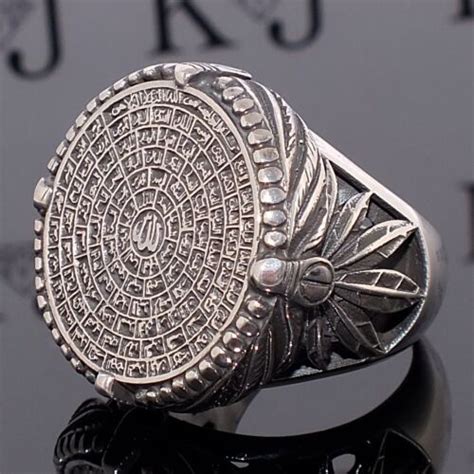 Buy Islamic Mens Ring 925 Sterling Silver 99 Names of Allah Asma ul ...
