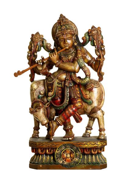 Lord Krishna Playing His Flute - Framed Prints by Raghuraman | Buy ...