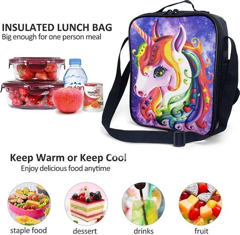 Buy Kids Lunch Box, Insulated Lunch Bag for Girls, Cute Unicorn Lunch ...