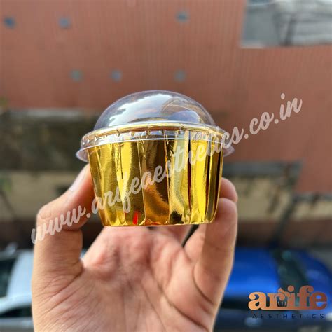 Metallic Gold Cupcake Liner Ready To Bake And Serve 50pcs Pack – Arife ...