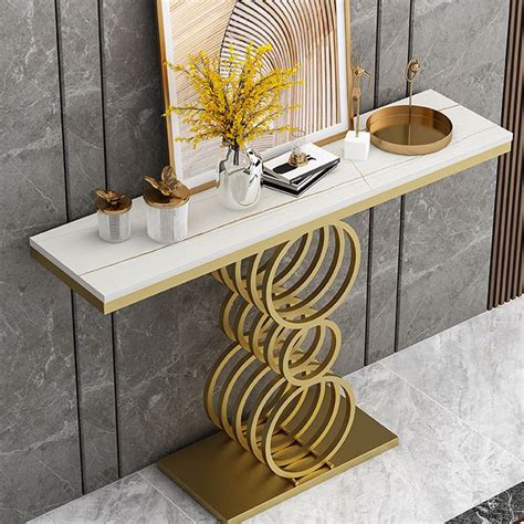 PVD coated Serial Helical Console table Model - HC... | Metal & PVD ...