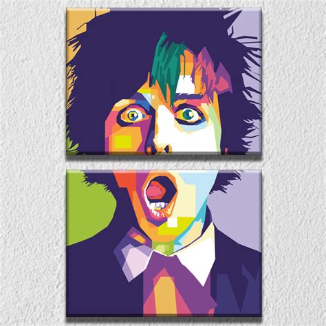 Green Day Pop Art, Set Of 2 – Myindianthings