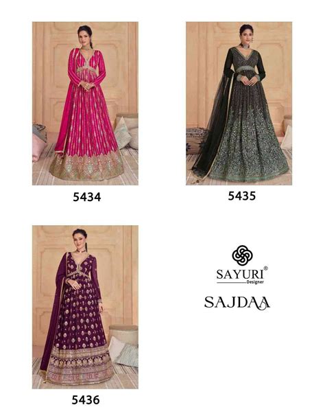 SAJDAA BY SAYURI 5434 TO 5436 SERIES BEAUTIFUL STYLISH FANCY COLORFUL ...