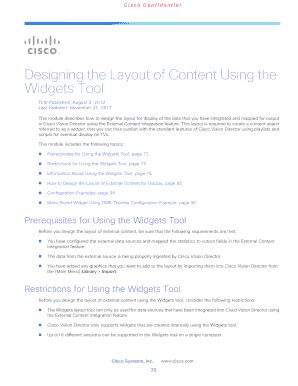 Fillable Online Designing the Layout of Content Using the Widgets Tool ...