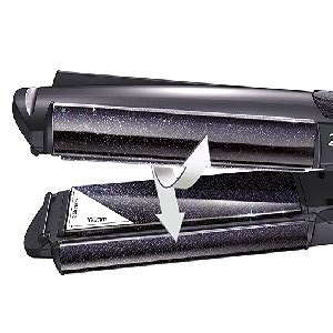 BaByliss ST330E 2-in-1 Wet and Dry Hair Curl and Straightener (Black ...