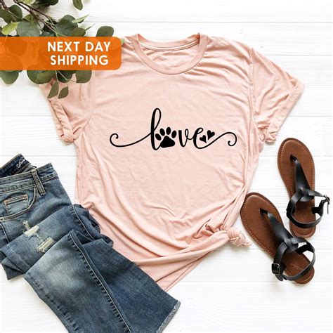 T-Shirt PNG For Women, Love PAW Shirt PNG, Womens Dog Lover - Inspire ...