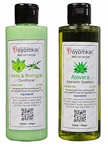 Buy Deyomkar Natural Herbal Alovera Shampoo and Amla Brinjraj ...