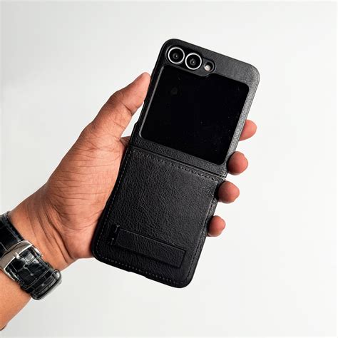 Samsung Galaxy Z Flip 6 PU Leather Case With Metal Kick Stand – FRATO