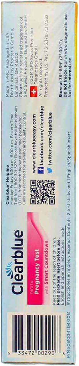 Buy Clearblue Digital Pregnancy Test - 2 Count at Ubuy India