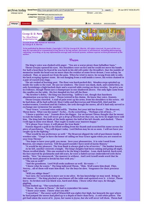 Theon - Grade: C - archive webpage capture Saved from georgerrmartin/if ...