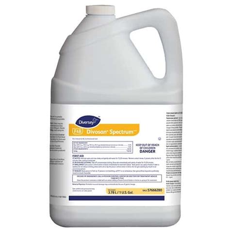 Diversey Divosan® Spectrum™ No-Rinse Sanitizer; Case of four 1 gallon ...
