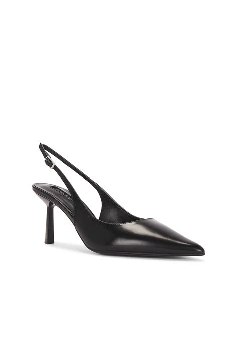 Tony Bianco Baz Sling Back in Black Hi Shine | REVOLVE
