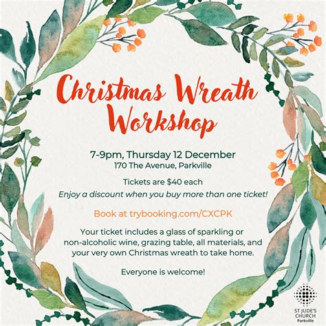 Parkville Christmas Wreath Making Workshop - St Jude's Church Info Hub