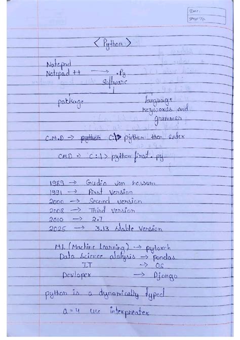 Python Notes - C.M.D. Overview and Key Concepts - Studocu
