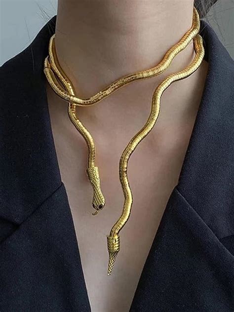 Medusa Serpant Necklace - Golden – SubhagAlankar