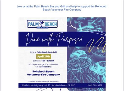 Dine and Donate for Rehoboth Beach Fire Department, 18585 Coastal ...