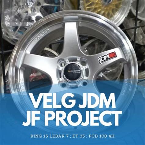 Jual VELG JDM R15 ''MTZ'' JF PROJECT RING 15 LEBAR 7 ET 35 - Silver ...