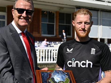 England Skipper Ben Stokes Presented With Silver Cap For Completing 100 ...