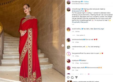 Italian blogger Chiara Ferragni's Jodhpur diary feat. red Sabyasachi ...