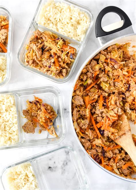 Spicy Ground Turkey & Cabbage Stir Fry Meal Prep - Project Meal Plan