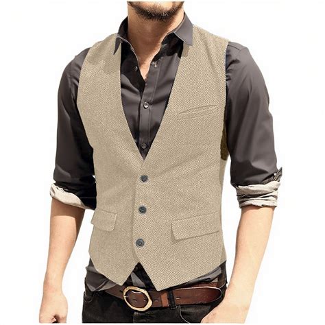 BinBiL Men's Suit Vest Slim Fit formal Dress Waistcoat Casual Business ...