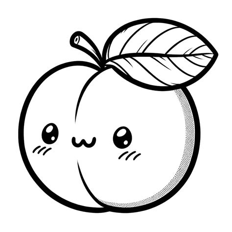 Peach coloring page Lulu Pages