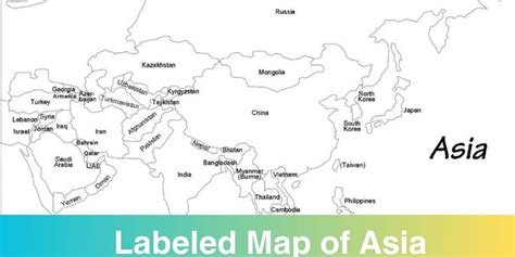 Asia Map Countries Labeled 的图像结果
