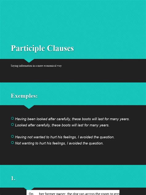 Image result for Examples of Participle Clauses