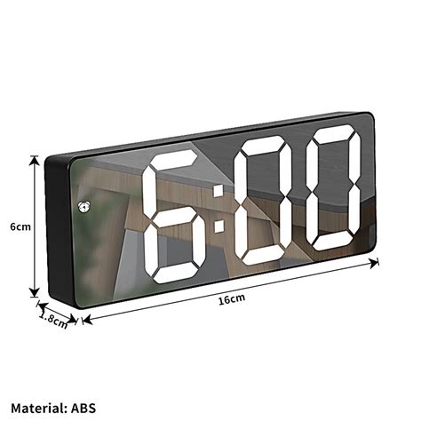 Buy USB Digital LED Desk Alarm Clock Large Mirror Display Snooze ...