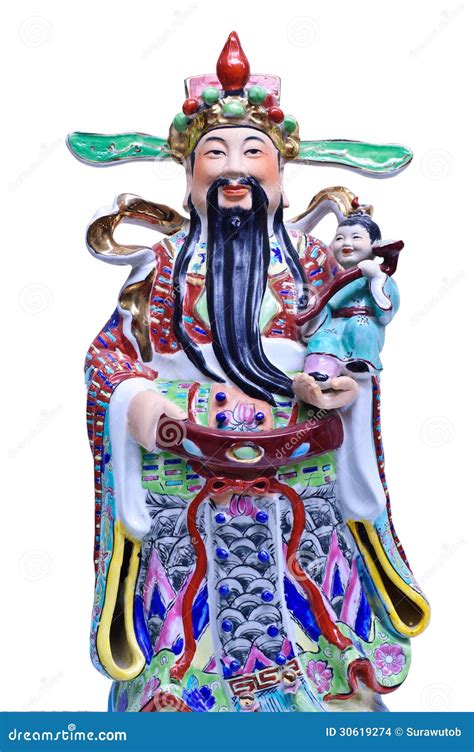 Fu Lu Shou The Chinese Three Star Gods Of Luck On White Background ...