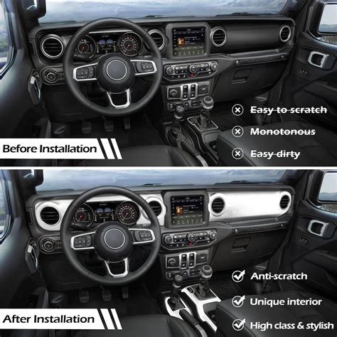 Buy LAIKOU ABS Center Console Panel Dashboard Cover fit for Jeep ...