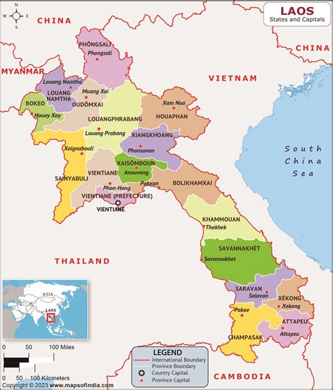 Laos Provinces and Capitals List and Map | List of Provinces and ...