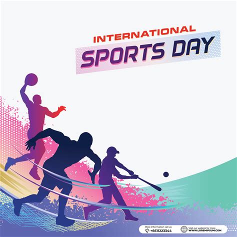 Sports Background Vector. International Sports Day Illustration, Graphic Design for the ...