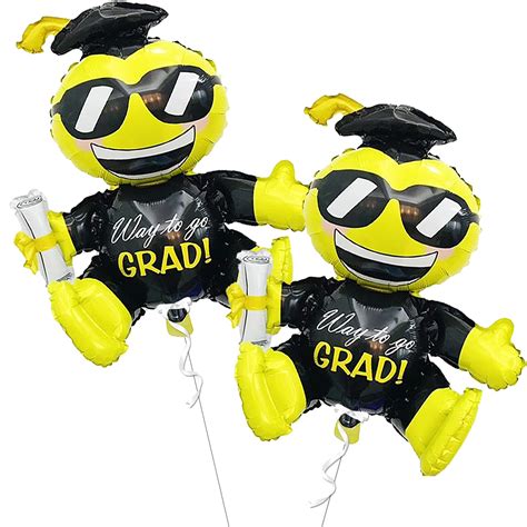 Buy Graduation Emoji Balloons for Graduation Decorations - Graduation ...