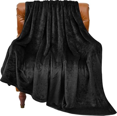 Amazon.com: BEDELITE Fleece Blanket Black Throw Blanket for Couch & Bed ...