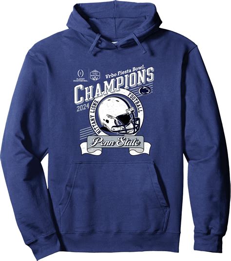 Penn State Nittany Lions Fiesta Bowl Champs 2024 Navy Pullover Hoodie ...