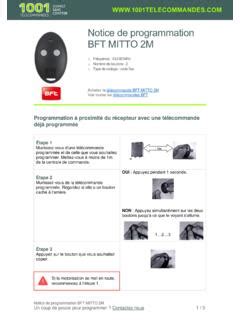 Programmation Telecommande BFT Mitto 2 的图像结果