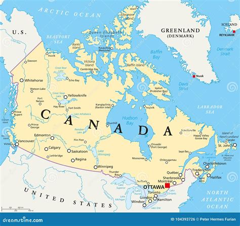 Detailed Map Of Canada Labeled